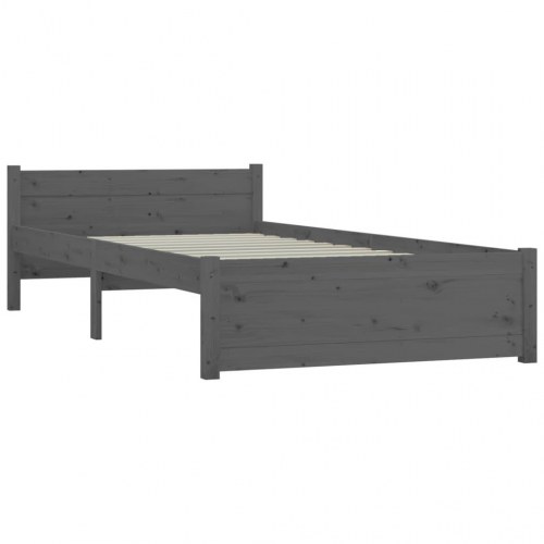 Sengeramme i massivt fyrretræ - Small Single 75×190 cm, grå