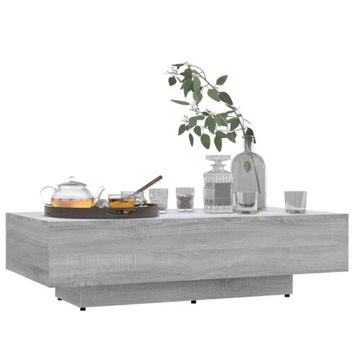 Sofabord 115x60x31 cm konstrueret træ grå sonoma-eg