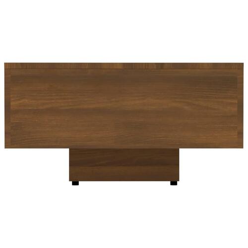 Sofabord 115x60x31 cm konstrueret træ brun egetræsfarve