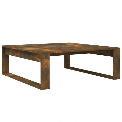 Sofabord 100 × 100 × 35 cm i konstrueret træ - røget egetræsfarve