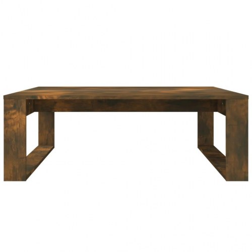Sofabord 100 × 100 × 35 cm i konstrueret træ - røget egetræsfarve