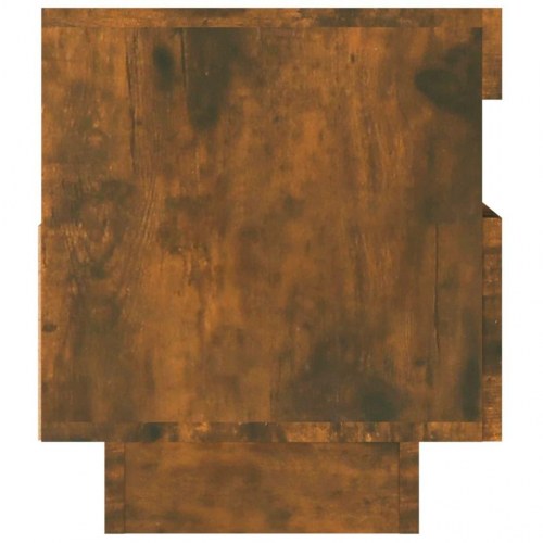 Tv-bord med LED-lys - 80×35×40 cm, røget eg