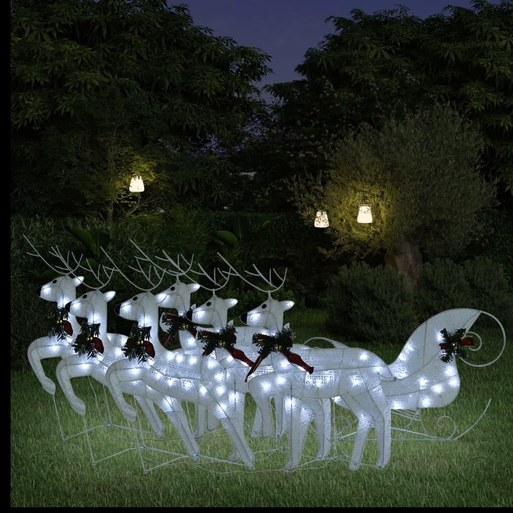 Rensdyr og kane 140 LED'er udendørs brug hvid