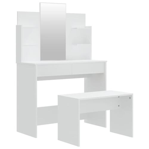 Konsolbordsæt 96x40x142 cm hvid