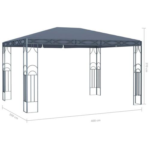 Pavillon 400 x 300 cm antracitgrå
