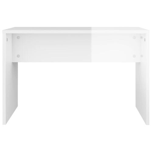 Konsolbordsæt 96x40x142 cm hvid højglans