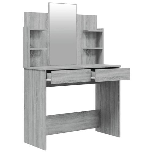 Konsolbordsæt 96x40x142 cm grå sonoma-eg