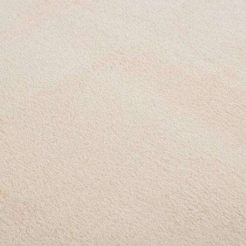 Shaggy gulvtæppe 200x290 cm skridsikkert og vaskbart beige