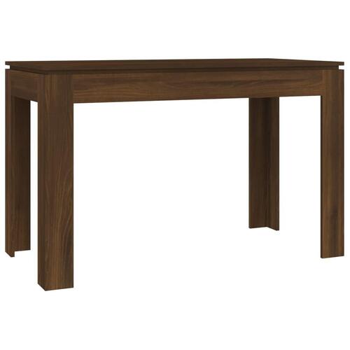 Spisebord 120x60x76 cm konstrueret træ brun egetræsfarve