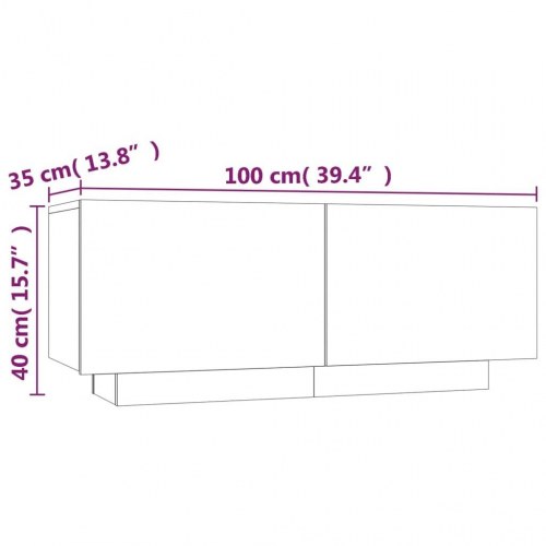 Tv-bord 100x35x40 cm konstrueret træ grå sonoma-eg