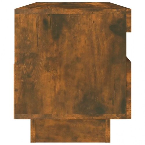 Tv-bord med LED-lys - 100×35×40 cm, røget eg