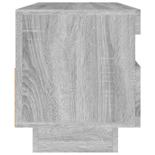 TV-bord med LED-lys 100 x 35 x 40 cm i grå sonoma-eg