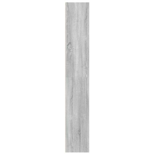 Bogreol m. 5 hylder 60x30x189 cm konstrueret træ grå sonoma