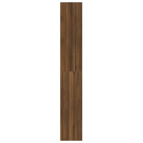 Bogreol m. 5 hylder 60x30x189 cm konstrueret træ brun egetræ