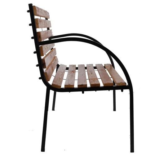parkbænk 122x60x81 cm brun