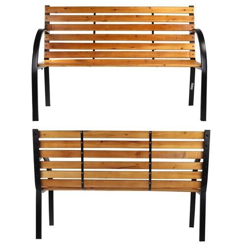 parkbænk 122x60x81 cm brun