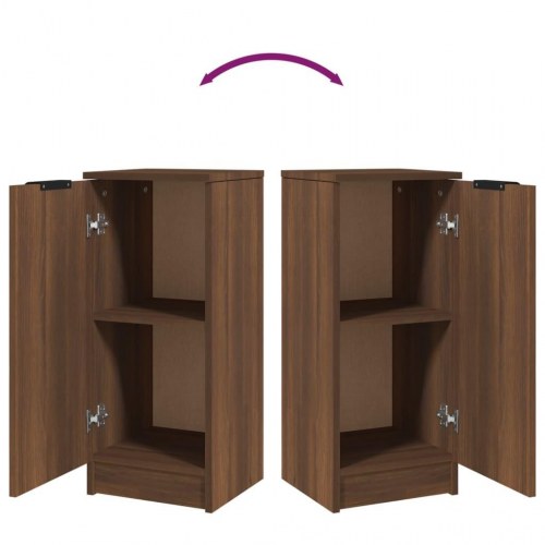 Skænk 30x30x70 cm konstrueret træ brun egetræsfarve