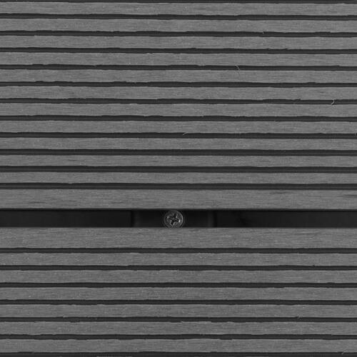Udendørs brusekar 80 x 62 cm WPC rustfrit stål grå