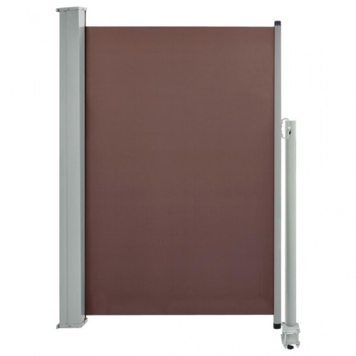 Sammenrullelig sidemarkise til terrasse/altan 120 × 300 cm - brun