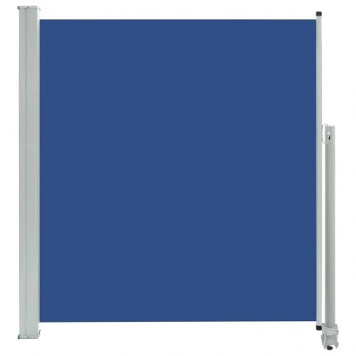 Sammenrullelig sidemarkise til terrasse 140 × 300 cm - blå