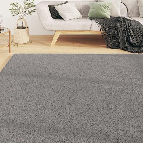 Shaggy gulvtæppe 80x150 cm høje luv grå