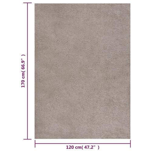 Shaggy gulvtæppe 120x170 cm høje luv beige