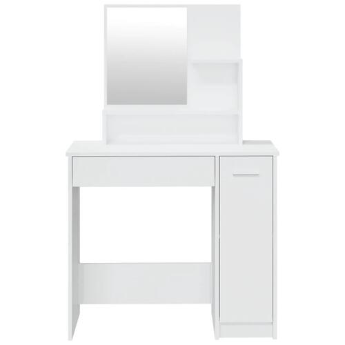 Konsolbordsæt 86,5x35x136 cm hvid højglans