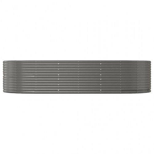 Plantekasse oval 291 x 140 x 68 cm - grå