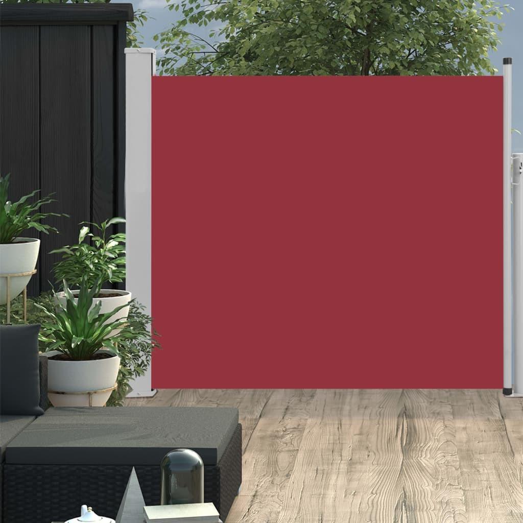 Sammenrullelig sidemarkise til terrassen 100 x 300 cm rød