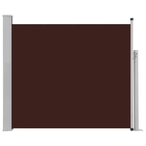 Sammenrullelig sidemarkise til terrassen 100 x 300 cm brun