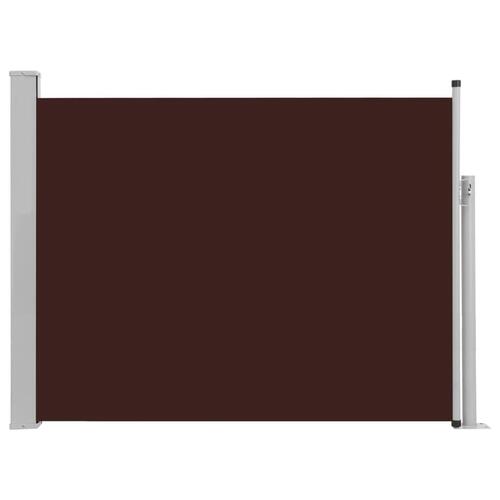Sammenrullelig sidemarkise til terrassen 170x500 cm brun