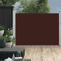 Sammenrullelig sidemarkise til terrassen 100 x 500 cm brun
