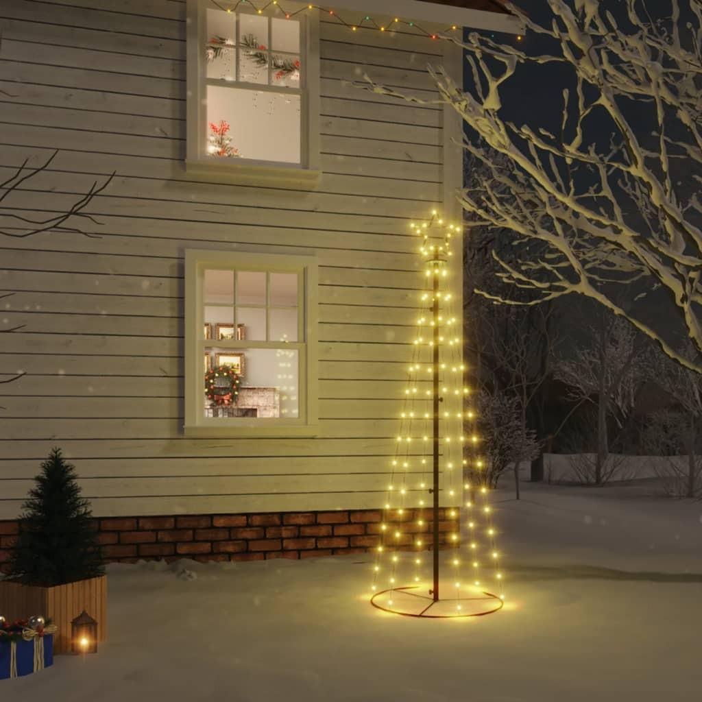 Kegleformet juletræ 108 LED'er 70x180 cm varm hvid