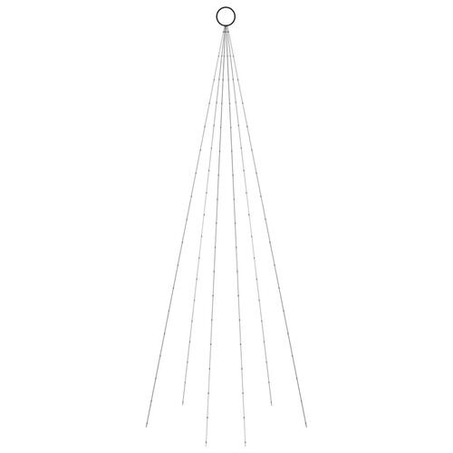 Juletræ til flagstang 108 LED'er 180 cm koldt hvidt lys