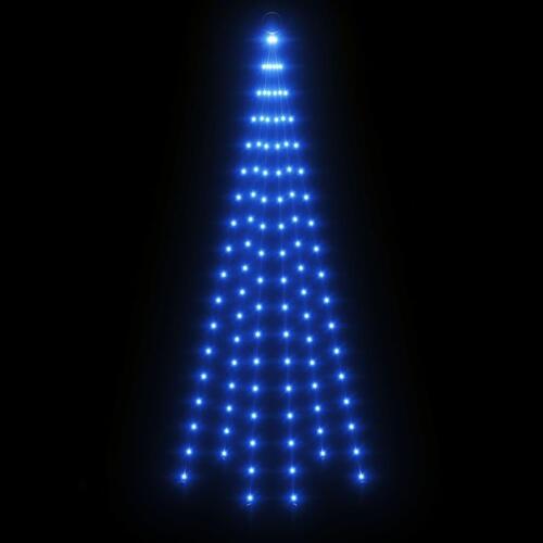 Juletræ til flagstang 108 LED'er 180 cm blåt lys