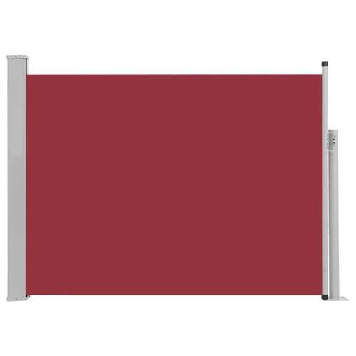 Sammenrullelig sidemarkise til terrassen 120 x 500 cm rød