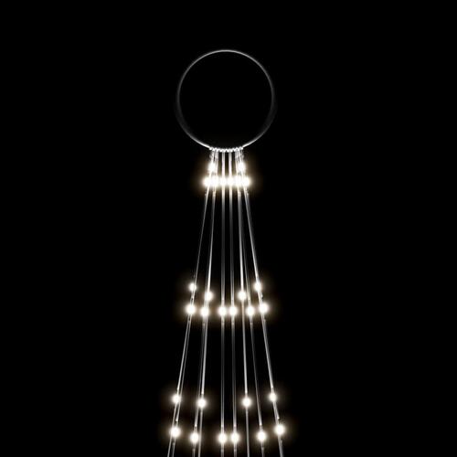 Juletræ til flagstang 310 LED'er 300 cm koldt hvidt lys