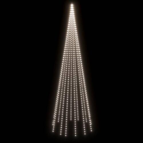 Juletræ til flagstang 732 LED'er 500 cm koldt hvidt lys