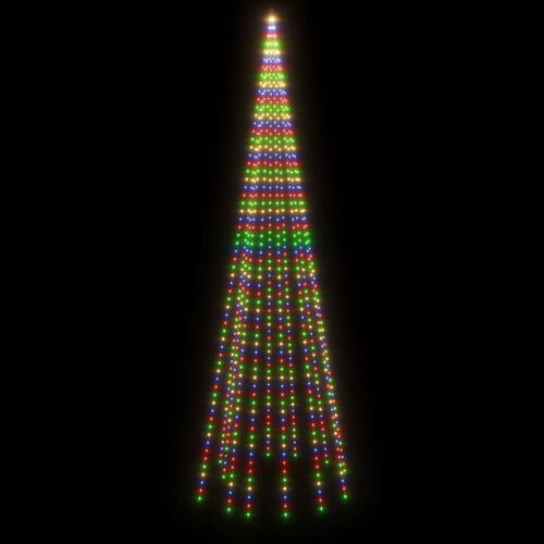 Juletræ til flagstang 732 LED'er 500 cm farverigt lys