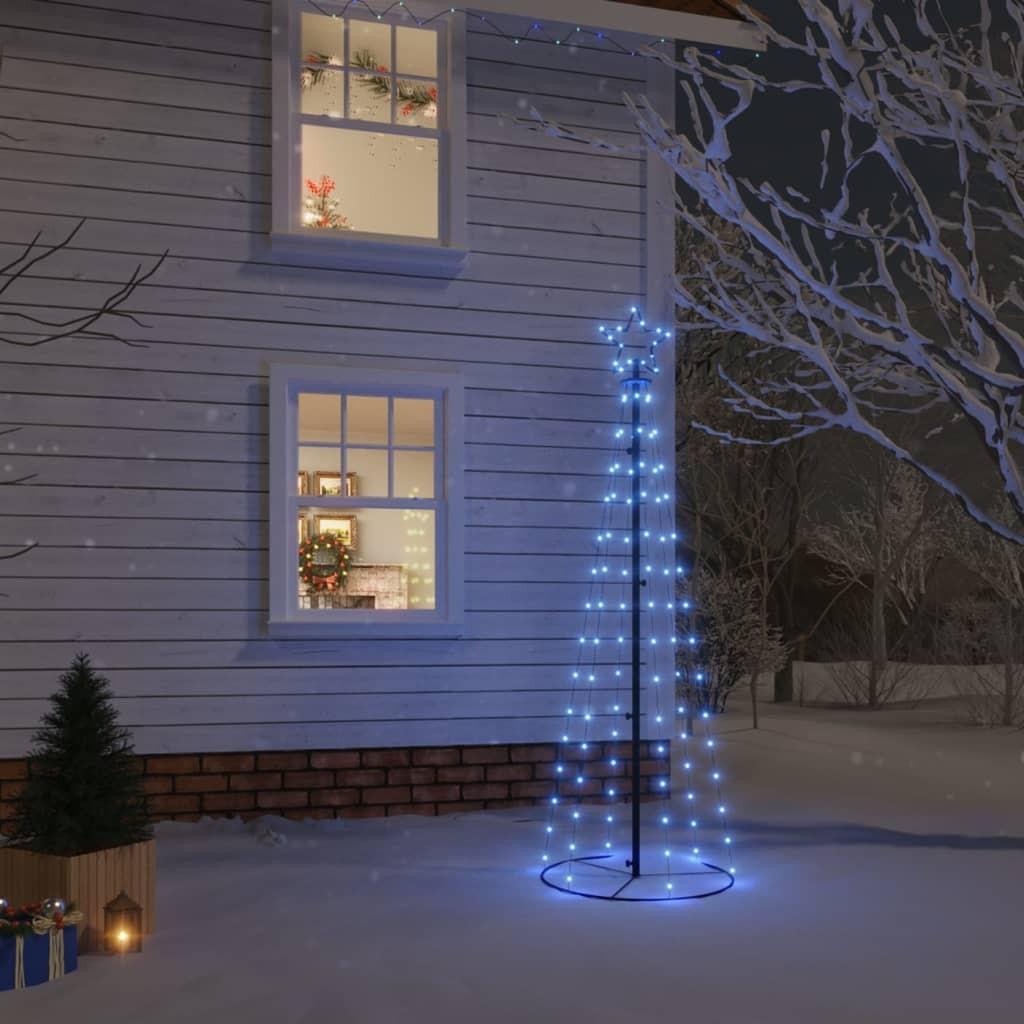 Kegleformet juletræ 108 LED'er 70x180 cm blå