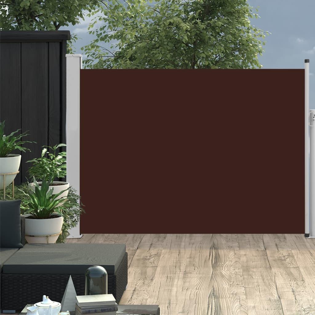 Sammenrullelig sidemarkise til terrassen 120x500 cm brun
