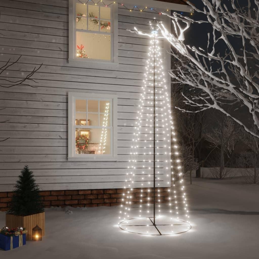 Kegleformet juletræ 310 LED'er 100x300 cm kold hvid