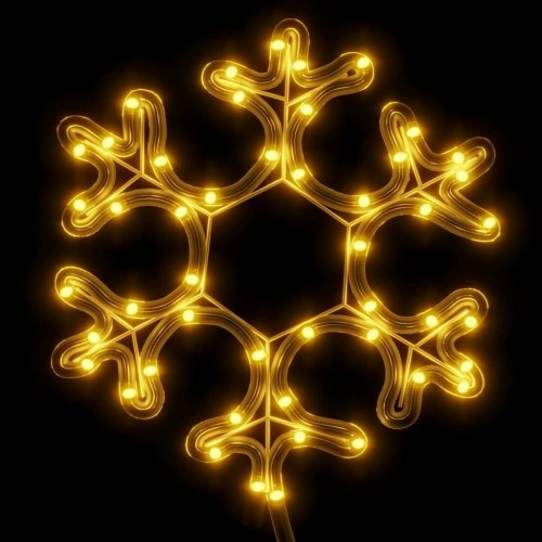Snefnug julefigur med 48 LED - 27×27 cm, varmt hvidt lys