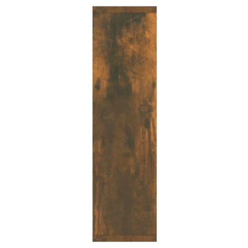 Spejlskab med LED-lys 76x15x55 cm røget egetræsfarve