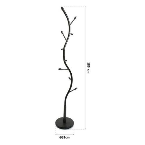 Knagerække (32 x 185 x 32 cm) Metal Sort