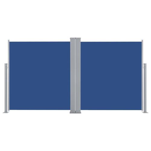 Sammenrullelig sidemarkise 100 x 600 cm blå