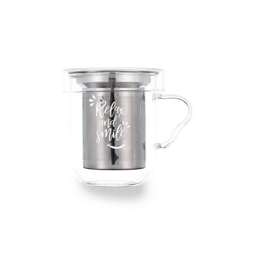 Serenia krus med infusionsfilter, gennemsigtig glas, 350 ml (3 dele)