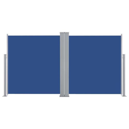 Sammenrullelig sidemarkise 160 x 600 cm blå