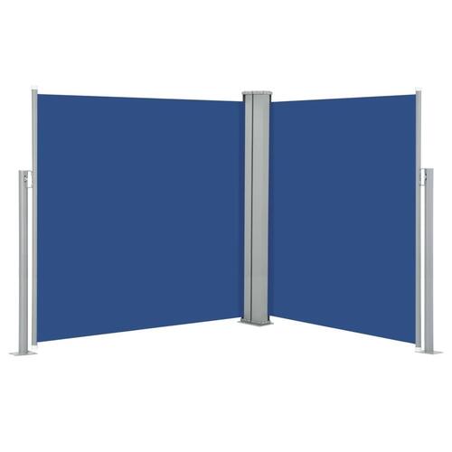 Sammenrullelig sidemarkise 160 x 600 cm blå