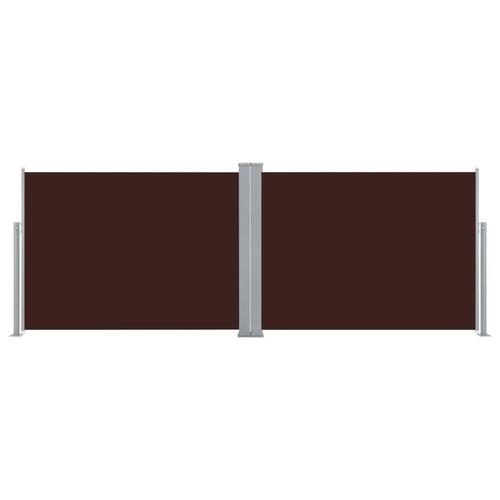 Sammenrullelig sidemarkise 100 x 1000 cm brun